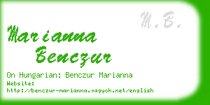 marianna benczur business card